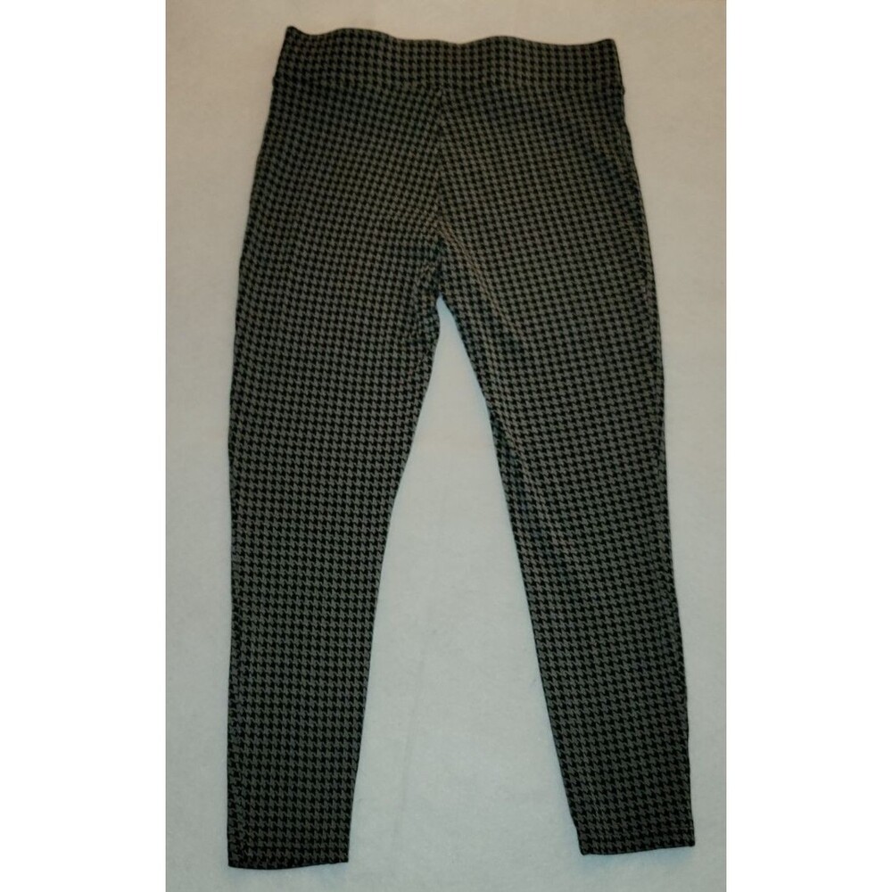 LOFT Outlet Gray & Black Houndstooth Stretchy Leggings Women's M Casual Fashion